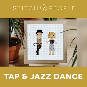 STITCH PEOPLE DANCE - Conjunto de padrões de ponto cruz Tap e Jazz