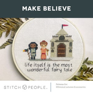 Stitch People Make Believe - Coleção de padrões de roupas de contos de fadas infantis em ponto cruz