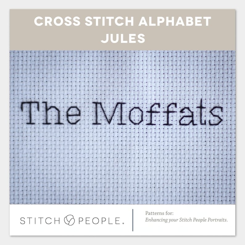 Stitch People Alphabet Jules an Elegant Typewriter Font for Cross