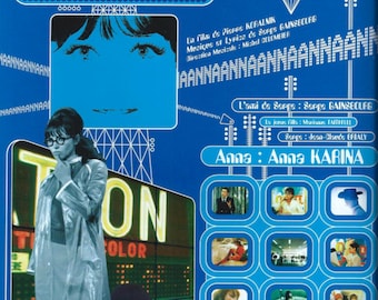Anna Karina Chirashi Poster (Blue)
