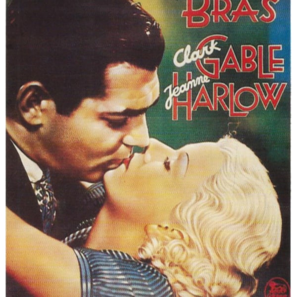 Hold Your Man 4x6 Postcard Jean Harlow Clark Gable