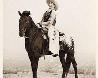 Pee Wee Herman Cowboy Postcard