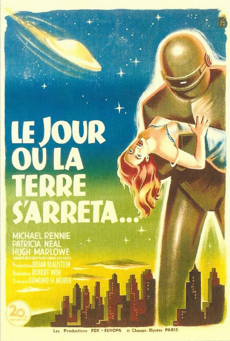 Le Jour Ou La Terre S Arreta Le Jour Ou La Terre S'Arreta The Day the Earth Stood | Etsy