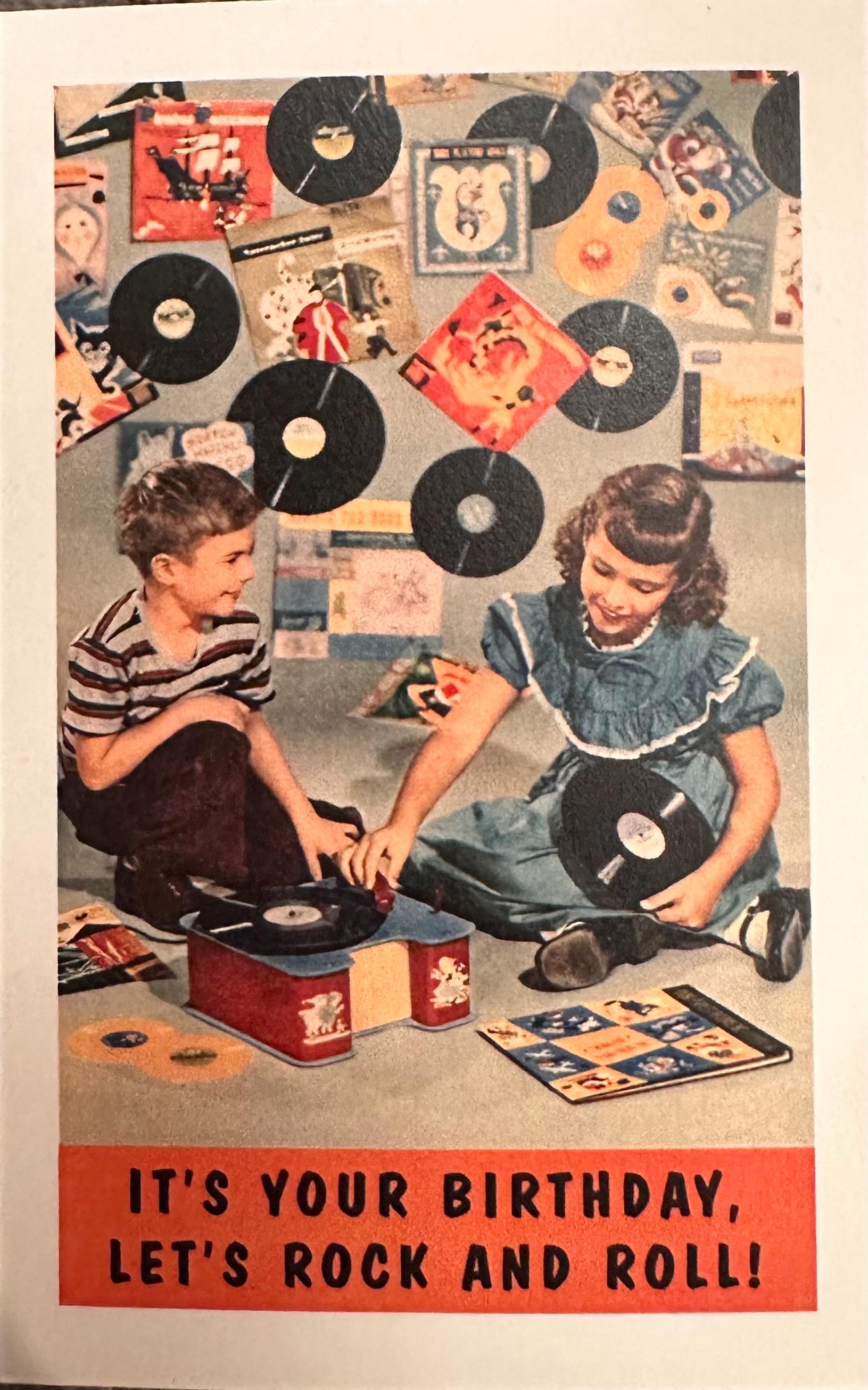 ミュージック POSTCARD GRAPHICS Happy Birthday Vinyl Postcard - Etsy