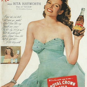 Royal Crown Cola (Rita Hayworth) 4x6 Postkarte