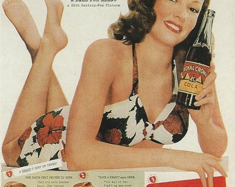 Royal Crown Cola (Gene Tierney) 4x6 Postcard