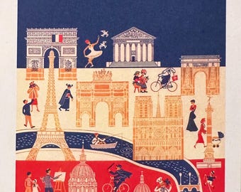 Paris Flag Postcard