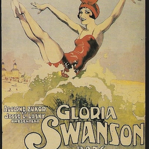 Postal de la costa de Folly Gloria Swanson 4x6