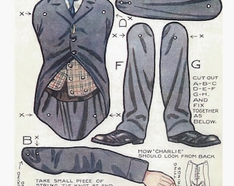 Charlie Chaplin Cut Out Postcard