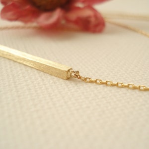 Gold bar necklace...dainty minimalist handmade necklace, everyday, simple, birthday, sorority, wedding, bridesmaid, best friend gift