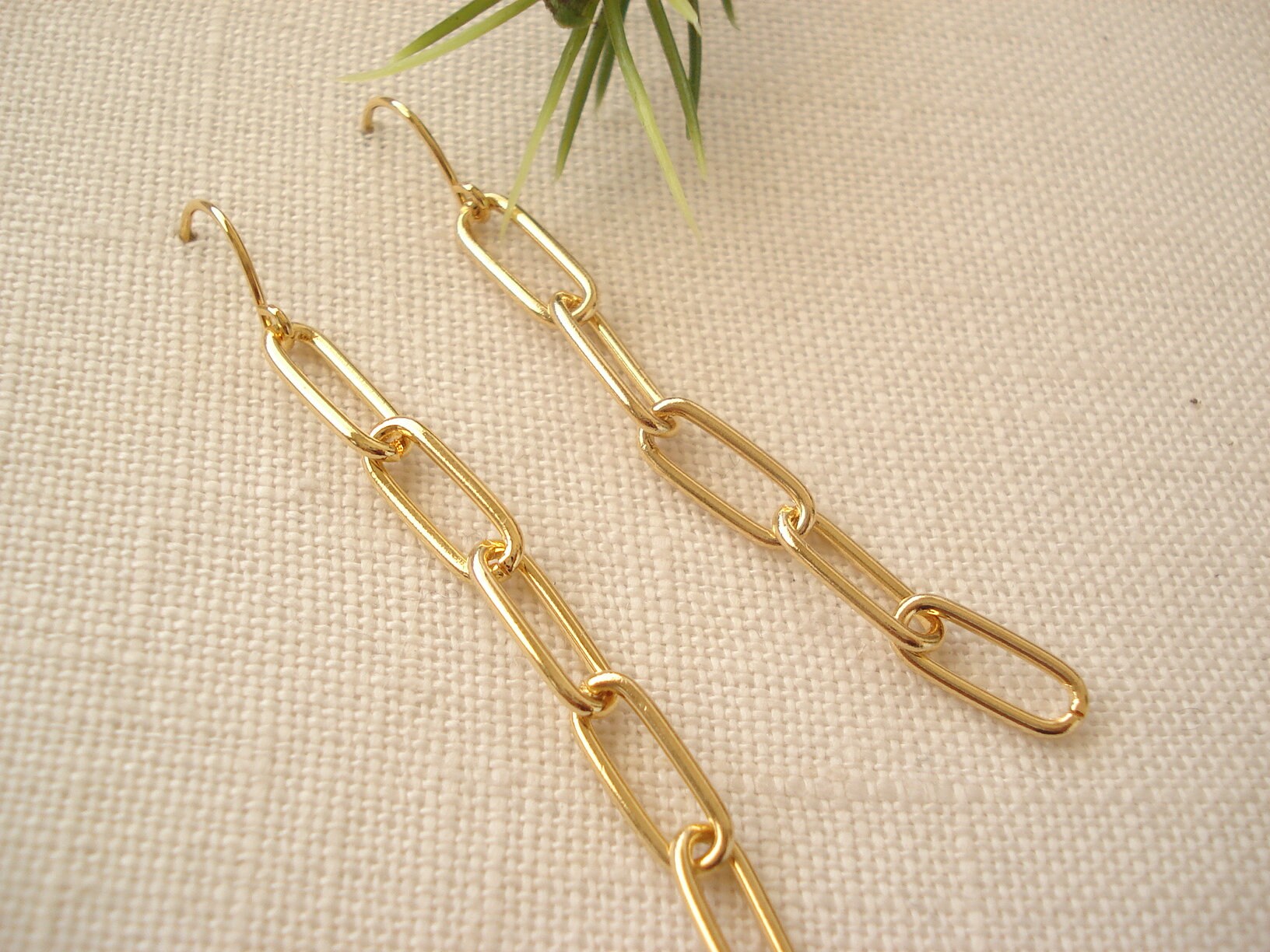 Gold and Silver Chain Earring