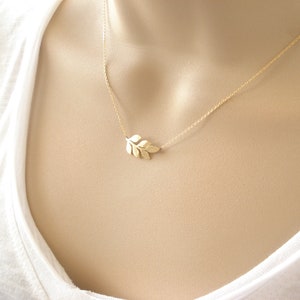 Side ways Leaf necklace...Gold, Silver or Rose gold, leaf feather charm, everyday necklace, celebrity inspired, best friend, bridesmaid gift