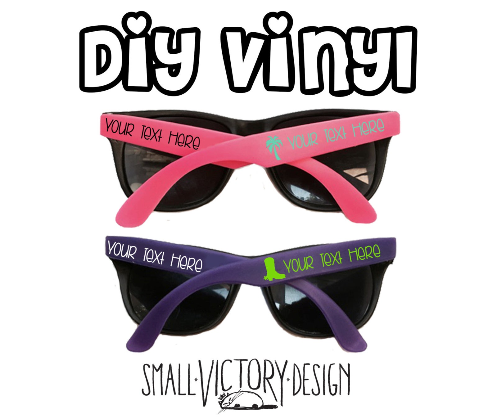 Personalized Sunglass Decals DIY Vinyl Decal Bachelorette Etsy