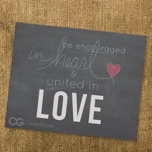 Colossians 2:2 // DIGITAL DOWNLOAD // Chalkboard Art