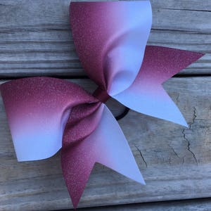 Glittery Ombre Ribbon Cheer Bow