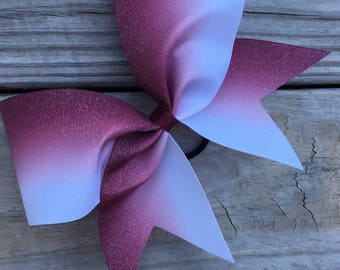 Glittery Ombre Ribbon Cheer Bow