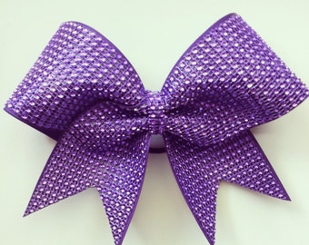 Purple Rhinestones Bow