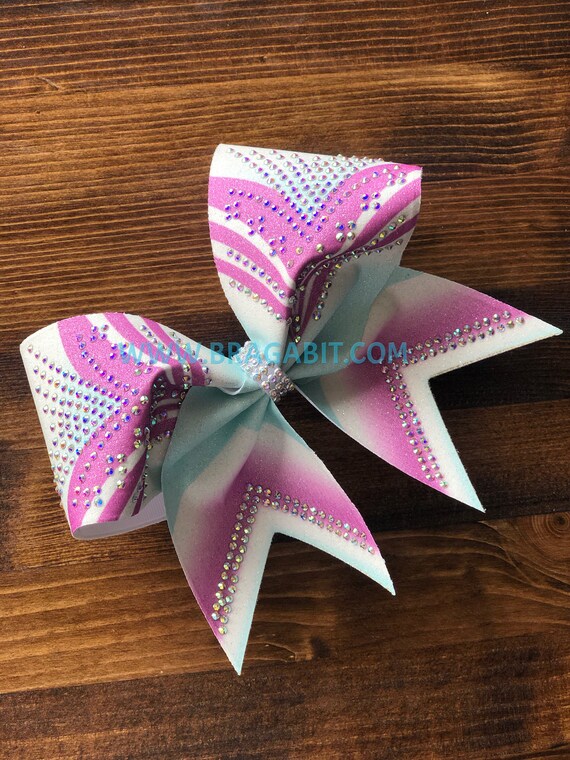 Girl Power Rhinestone Cheer Bow - Etsy display picture 3