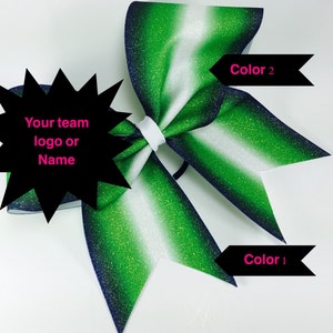 Double Ombre Glitter Cheer Bow