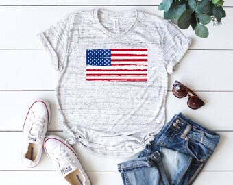 American Flag Distressed T-Shirt