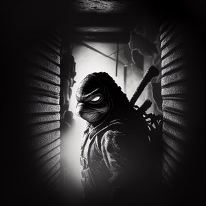 Ninja Turtle in the Shadows - AI Art
