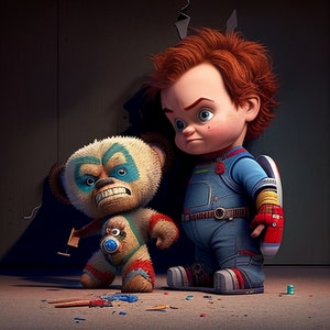 Chucky in Pixar Style - AI Art