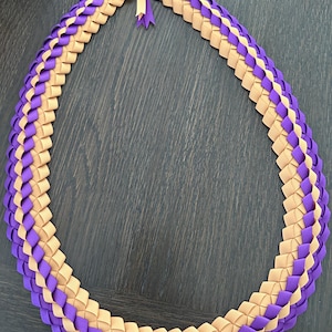 Graduation Lei - Purple and Gold