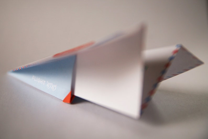 Printable Paper Airplane Valentines / Anniversary Card image 4