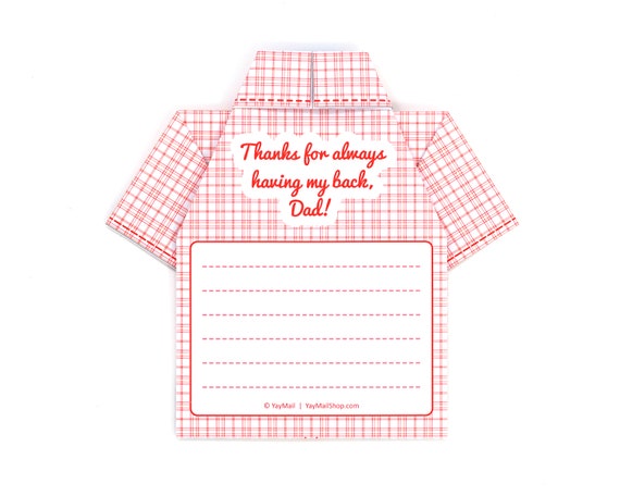 Printable Fathers Day Card Diy Origami Shirt Western Hero Design