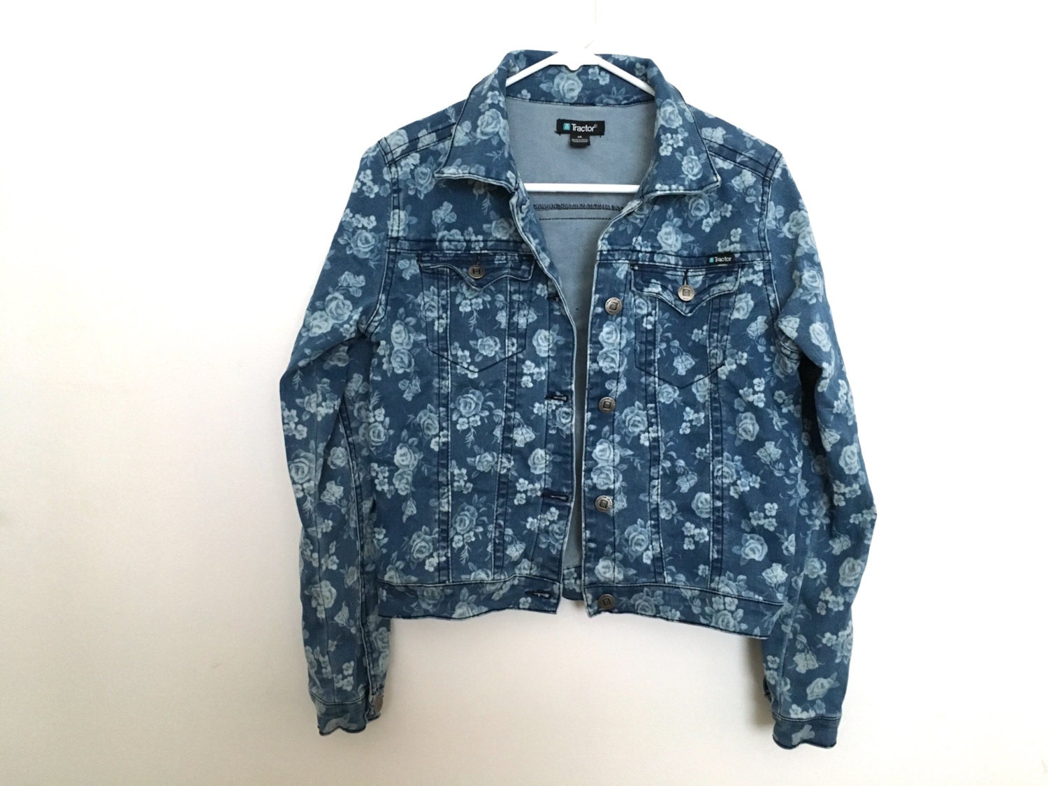 FLORAL PATTERNED DENIM JACKET