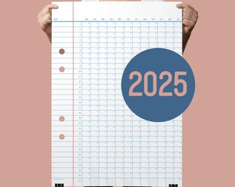 2025 Wall Planner | 50x70cm | Get an overview of 2025 with this large wall calendar | Great for family planning,business and school projects