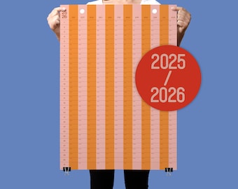 2025/26 Wall Planner Academic Year | 50x70cm | Get an overview of 2025/26 | Year to View | Back to school