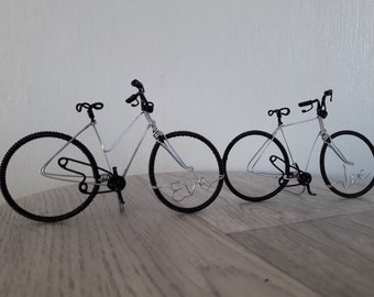 Bicycle Wedding Cake Toppers, Mr. and Mrs. Bicycles. Cyclist Wedding.