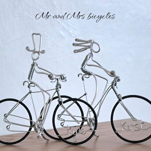 Personalised Wire Bicycle Cake Topper: Wedding Bicycle Sculpture