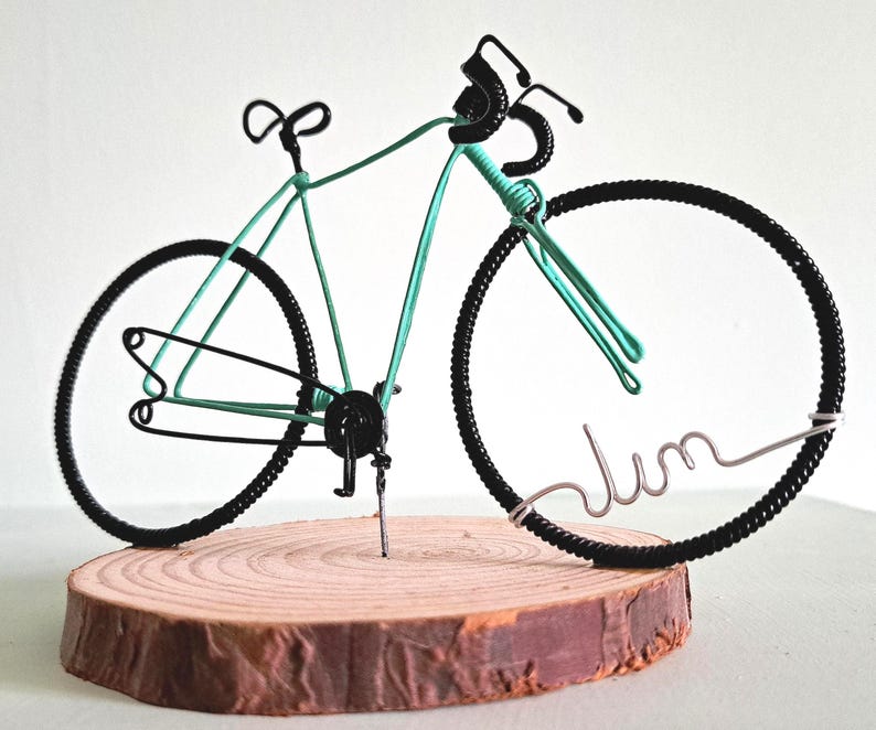 Gift for cyclists. Fathers Day bike gift. cyclist birthday topper and keepsake.