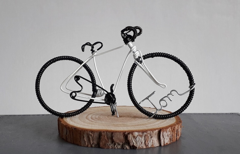 Cadeau pour cyclistes, Cadeau de Noël dornement de vélo. Blanc