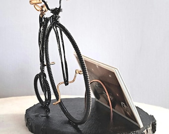 Penny Farthing Bicycle business card holder.