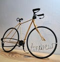 Gift for cyclists personalised bike keepsake and cake topper.