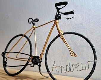 Bicycle cake topper.