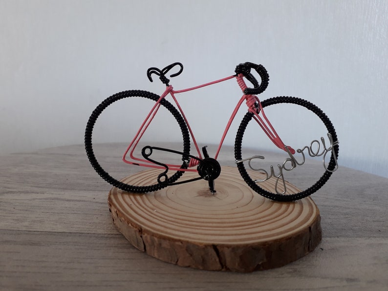 Cadeau pour cyclistes, Cadeau de Noël dornement de vélo. Rose