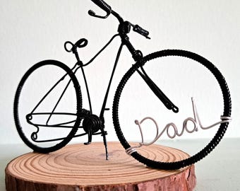 Gift for cyclists. Fathers Day gift, bicycle ornament keepsake.