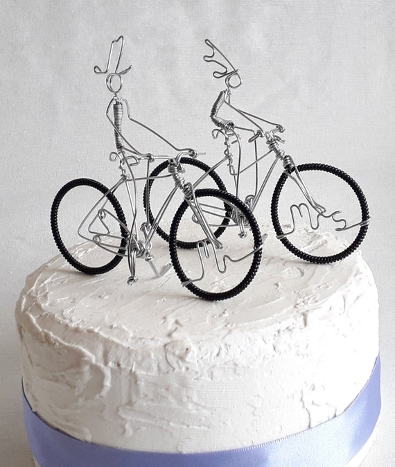 Gateau De Mariage Mariage A Velo Hauts De Forme De Velo M Etsy