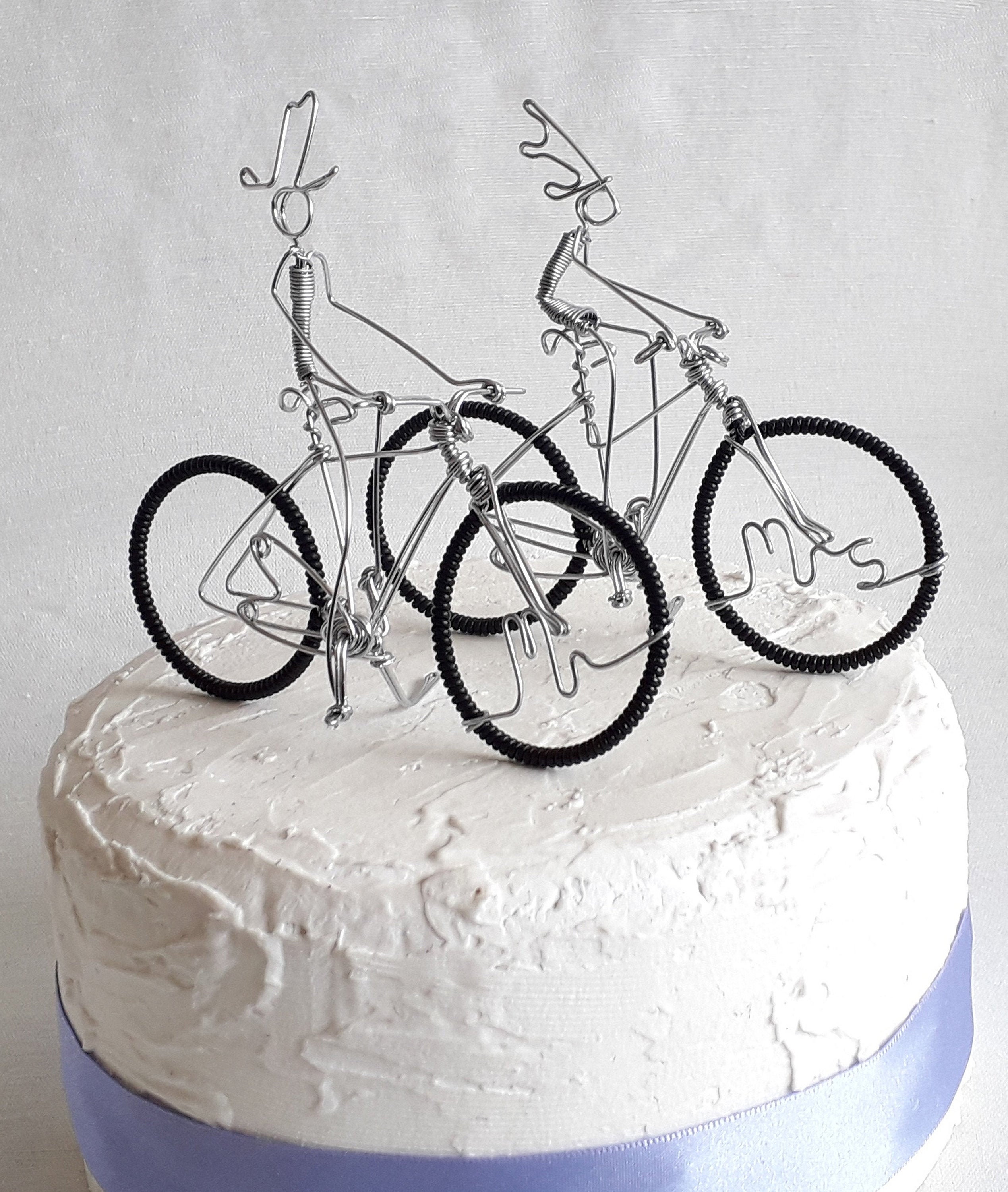 Gateau De Mariage Mariage A Velo Hauts De Forme De Velo M Etsy