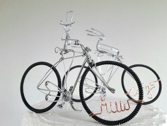 Gateau De Mariage Mariage A Velo Hauts De Forme De Velo M Etsy