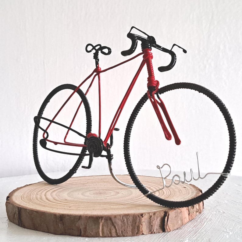 Gift for cyclists. Fathers Day bike gift. cyclist birthday topper and keepsake.