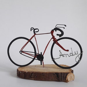 Gift for cyclists, Fathers Day Gift. Bicycle Gift. Red