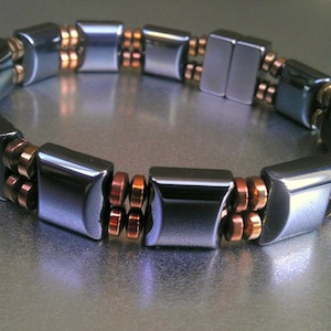 Bestseller Since 2012!! Classic Solid Magnetic Bracelet 2~Strand w Copper~finish Magnetic Discs ~ Extra Strength Double Magnetic Clasp ~