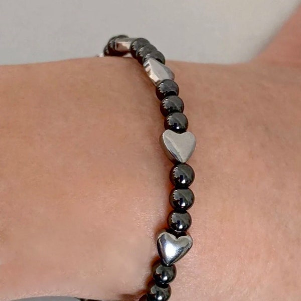 Solid Magnetic Silver Heart Dainty Magnetic Bracelet, Anklet or Necklace ~ Extra Strength Magnetic Clasp! ~