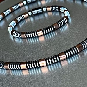Bronze Kupfer ~ Finish Magnetische Perlenarmband oder Halskette ~ Beliebte, Sleek Barrel Design für Männer oder Frauen! ~ Bestseller seit 2012!
