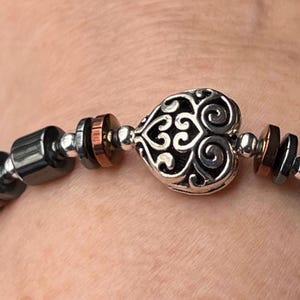 Brighton-stil hjärtformad magnetisk armband med kopparmagneter och extra starkt spänne ~ bild 11
